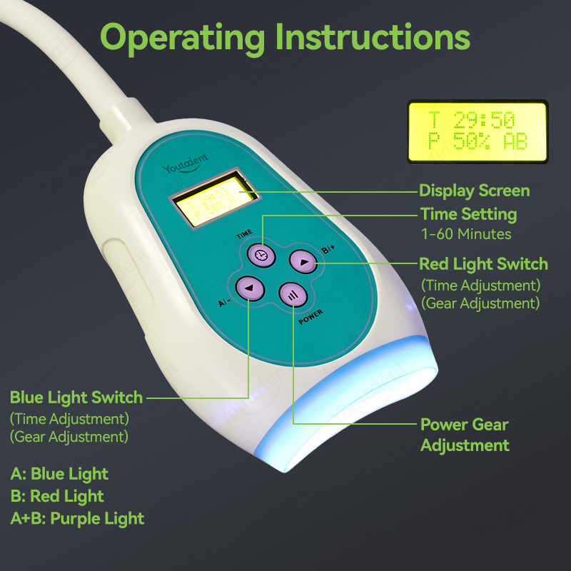 50W Dental Touch Screen 3 Colo - Teeth Whitening Free review and price