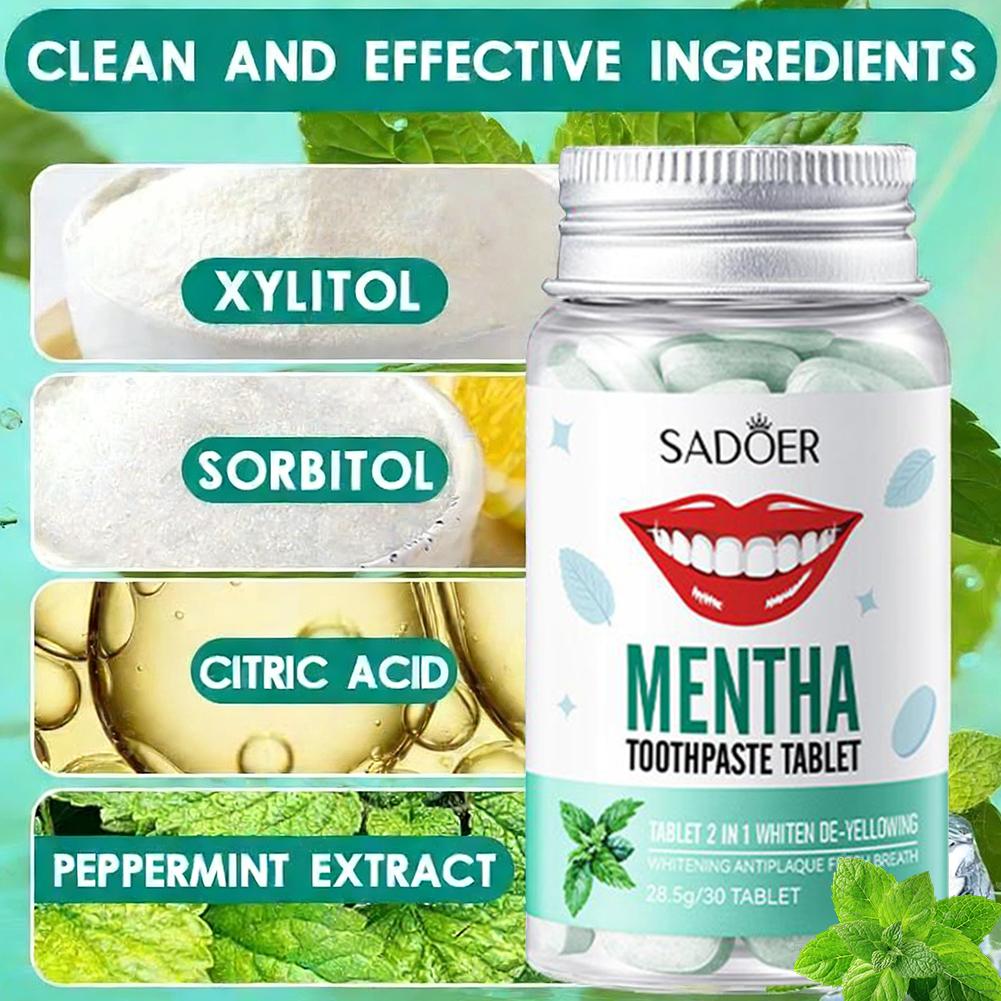 30Pcs Solid Toothpaste Tablets - Teeth Whitening Treatment review and price