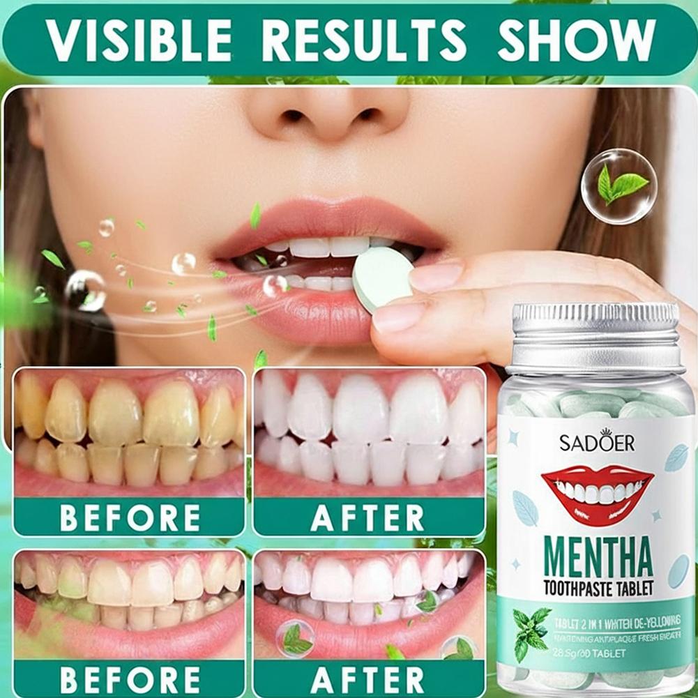 30Pcs Solid Toothpaste Tablets - Teeth Whitening Treatment review and price