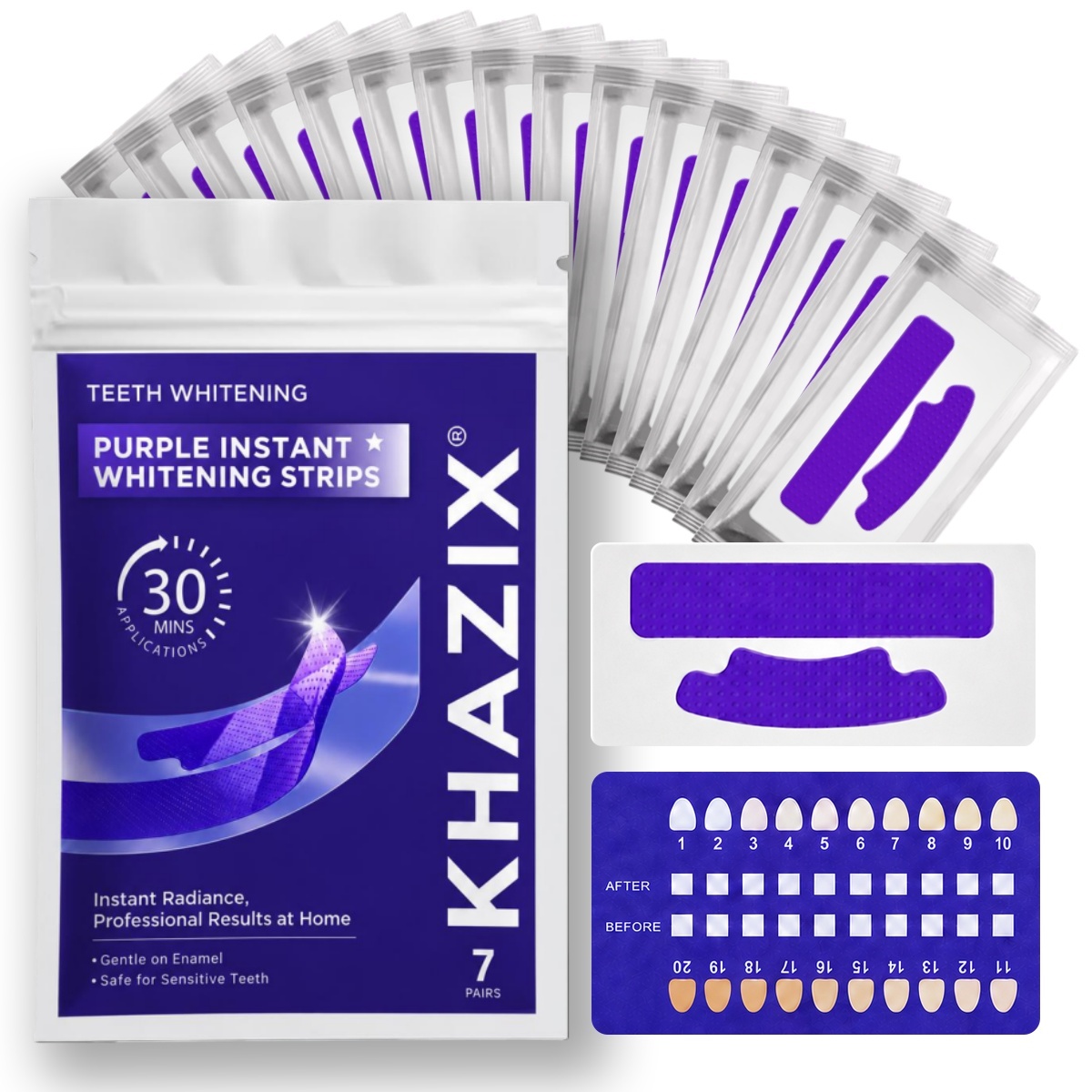 1/7 Pairs Teeth Whitening Stri - Teeth Whitening Street review and price
